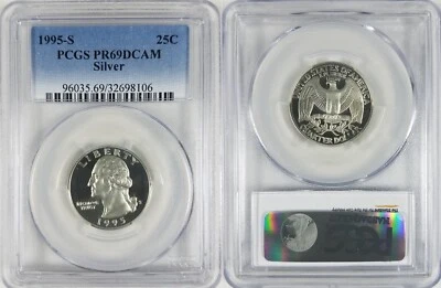 1995-S 25C PCGS PR69DCAM Silver 25C Washington Quarter - Image 1 of 3