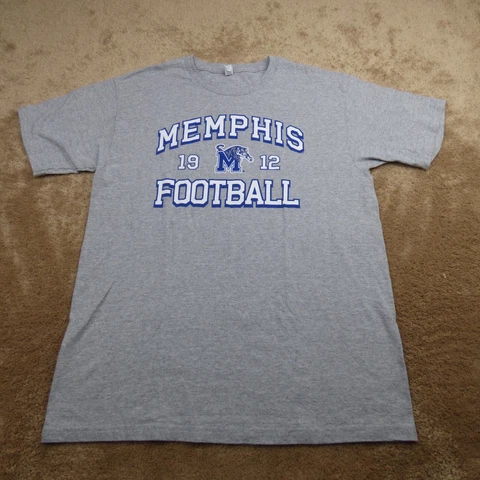 Memphis Tigers Shirt Adult Large Gray Blue Basketball Tigers Men 6.19* Cover