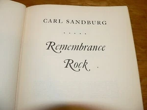 Vintage 1948 Remembrance Rock 1st Regular Ed. Hardcover Book by Carl Sandberg - Picture 1 of 9