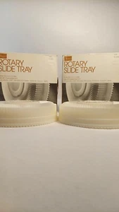 Vtg. Sears Rotary Slide Tray Carousels 3_9902 Holds 100 2x2" Slides Lot Of 2 - Picture 1 of 16