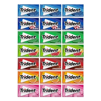 Pack Variedad Goma Trident Sin Azúcar 21 Paquetes 294 Piezas Total Foto 1 de 4
