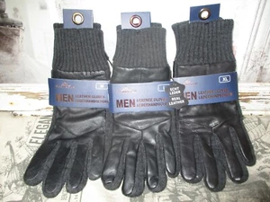Handschuhe Herren Leder Lederhandschuhe schwarz gefüttert Winterhandschuh M L XL - Bild 1 von 3