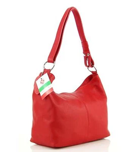 ITAL DAMEN LEDER TASCHE Metallic SHOPPER Schultertasche Umhängetasche Hobo Bags  - Bild 1 von 26