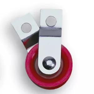 Poleas de nailon reforzadas con fibra de vidrio roja de 10 1-3/4" con soporte dividido - Imagen 1 de 1