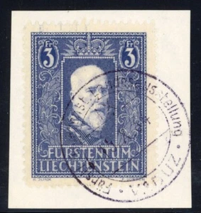 Liechtenstein 1933 Prince Francis I Scott# 114 VF/XF Used on Piece - Picture 1 of 1