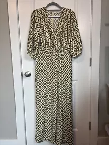 Mango MNG Jumpsuit Women’s Size XL Geometric Print - Picture 1 of 5