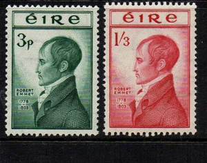 JUEGO EMMET IRLANDA 1953 SG156/157 MUY LIGERAMENTE MONTADO COMO NUEVO... GATO £25 - Imagen 1 de 1