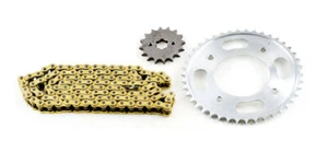 KIT DE PIÑÓN DE CADENA HONDA CBR 125 11-17 44 TRASERO 15 DELANTERO 128 ESLABONES 428H DORADO - Imagen 1 de 1