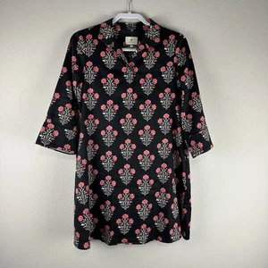 Abito Tuckernuck Rosa Nero Dahlia Megan A-Line Cambio Maniche 3/4 Taglia S - Foto 1 di 7