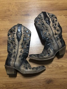 Womens Corral Cowboy Inlay Boots C1026  Size 6 M - Picture 1 of 9
