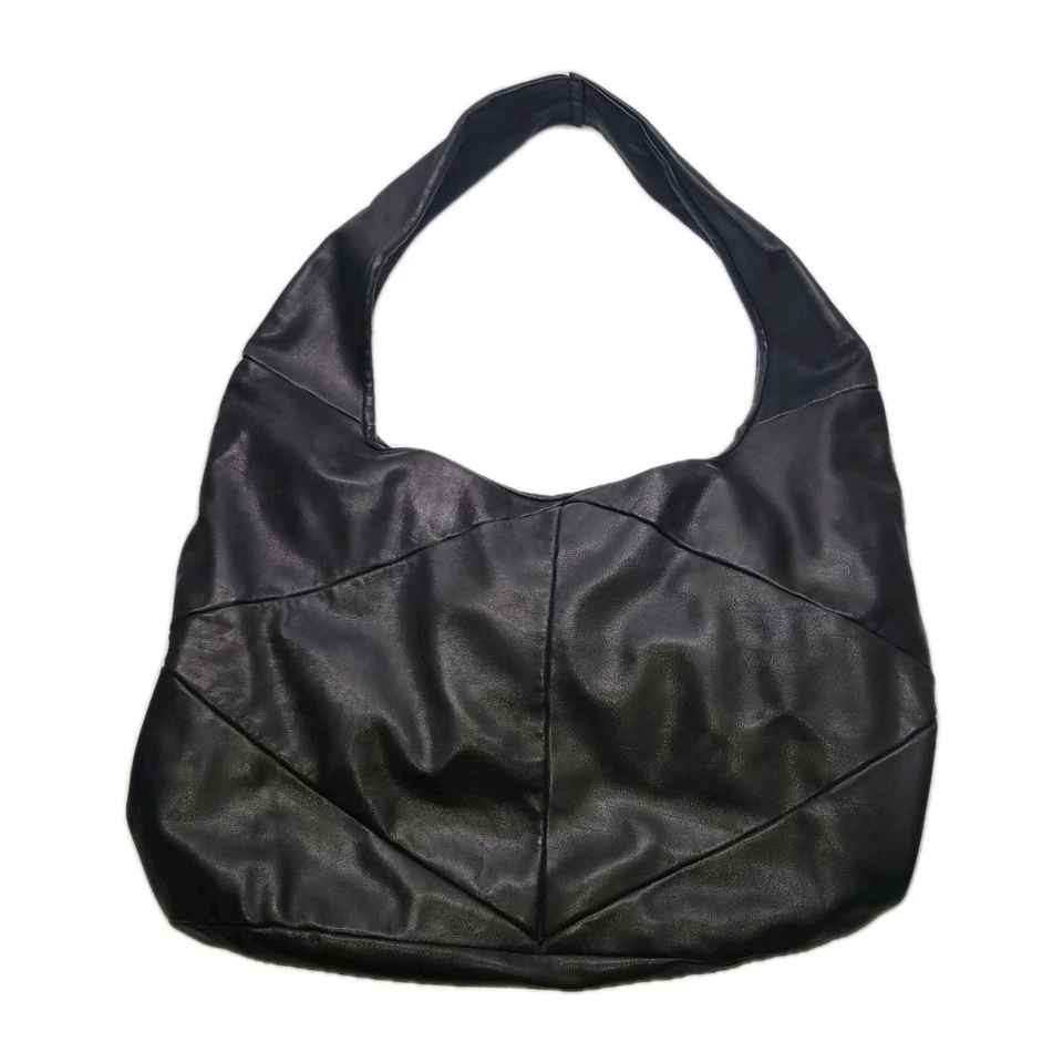 Giorgio Armani Le Collezioni черный кожаный негабаритный Hobo наплечная сумка большой - Изображение 1 из 4