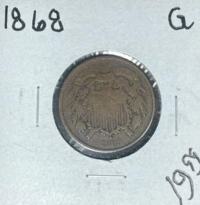 1868 ZWEI CENT STÜCK ~ GUTE ~SCHÖNE MÜNZE~ - Bild 1 von 2