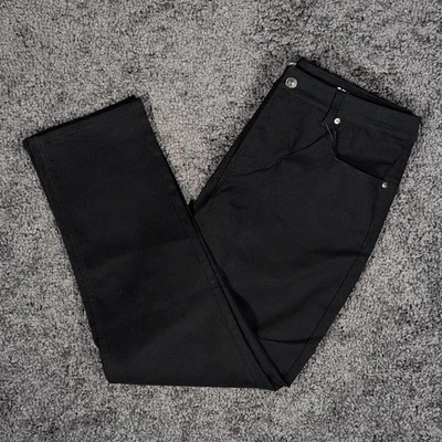 Pantalones chinos DKNY Stanton ajustados elásticos para hombre 36x29 negros tejidos de sarga Foto 1 de 4