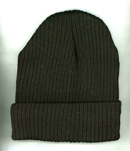 Gorro tejido negro forro suave mullido largo niño o pequeño adulto unisex extra cálido - Imagen 1 de 2