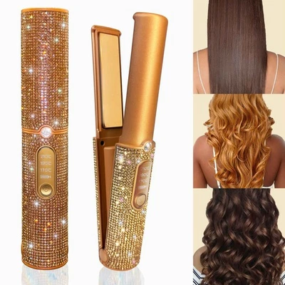 Kabelloser Lockenstab Glätteisen Tragbar Hair Curler 3 Temperaturstufen Keramik - Bild 1 von 4