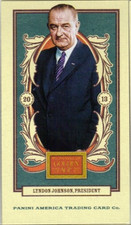 2013 Panini Golden Age Mini American Caramel Blue Back #67 Lyndon Johnson