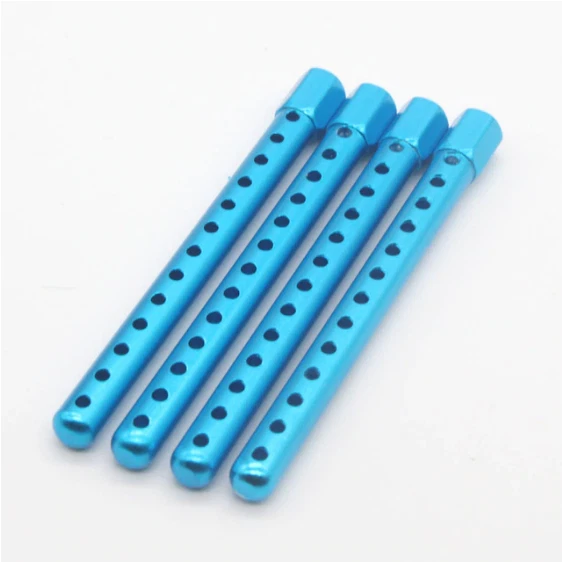 4x 02010 Aluminium Karosseriehalterung Body Post Mounts 1:10 RC Auto HSP Amewi - Bild 1 von 1