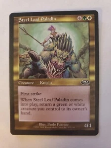 MTG Magic The Gathering Card Steel Leaf Paladin Creature Knight Planeshift - Picture 1 of 2