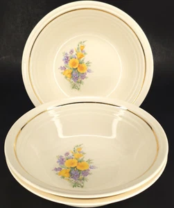 C1940 LOT 3 Universal Cambridge Upico Buttercup & Lavender Soup Bowl Replacement - Picture 1 of 8