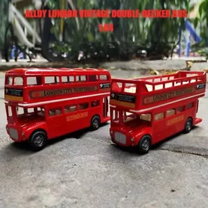 Modellino auto d'epoca 1:64 British Europa a due piani autobus con caratteristiche speciali - Foto 1 di 6