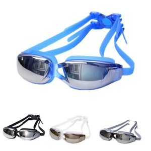 ELECTROPLATE MIRROR ADULT SWIMMING GOGGLES ANTIFOG SWIM GOGGLE MYOPIA HOT 2023 - Picture 1 of 9