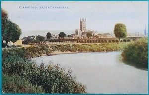Gloucester Cathedral. River Severn (Photochrom Celesque Series no. C.4347) 1920s - Picture 1 of 2