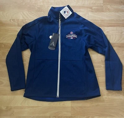 Antigua Chicago Cubs 2016 World Series Zip Up Jacket Blue Woman’s Size Large NWT - Image 1 of 4