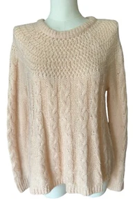 Hollister Peach Round Neck Long Sleeve Pullover Sweater Sz M - Picture 1 of 9
