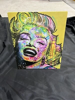 Graffiti épico 'Golden Marilyn' por Dean Russo, arte de pared en lienzo Giclee 10""x12""* Foto 1 de 4