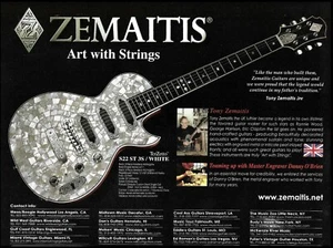 Guitarra Tony Zemaitis TerZetto S22 ST 3S White Pearl 8 x 11 anuncio 2006 anuncio - Imagen 1 de 3