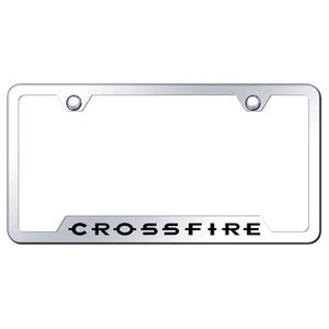Cut-Out License Plate Frame for Chrysler Crossfire on Mirrored [Licensed] - Picture 1 of 2