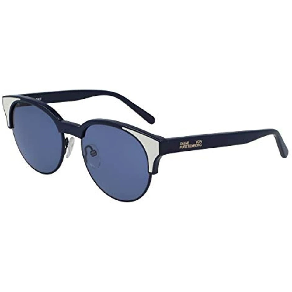 NUEVO Gafas de sol Diane von Furstenberg DVF854S 414 azul marino Johana con estuche DVF Foto 1 de 1