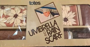 NIB VTG Totes Umbrella And Scarf 1980 vintage - Picture 1 of 4