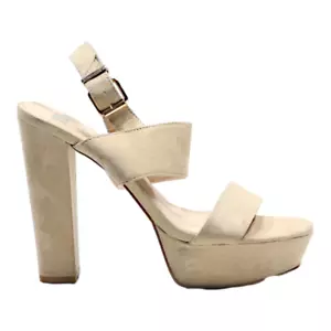 BATA Platform Heels Beige Suede Womens UK 8 - Picture 1 of 6