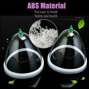 Breast Buttocks Enlarger Pump Massager Dual Cup Kits Natural Enhancement Vacuum - Picture 1 of 7