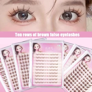 Lashes D Curl False Eyelashes Natural Thick Soft DIY Segmented Eyelash Women ! - Picture 1 of 90