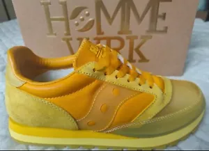 Saucony Jazz 81 HommeWrk Limited Edition Trainers All Yellow UK9 Rare - Foto 1 di 8