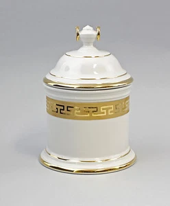 9944284 Porcelain Lid Box Gold Pastry Can Kämmer 15x21cm - Picture 1 of 1