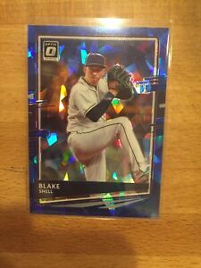 2020 Donruss Optic Blake Snell Blue Cracked Ice #6/7 Tampa Bay Devil Rays Ace @@