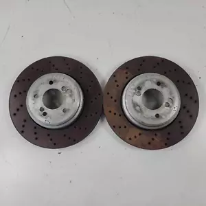 08-13 BMW E90 E92 E93 M3 OEM Rear Brake Disc Rotor Set Pair - Picture 1 of 5