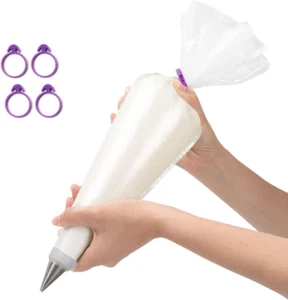 100 Pack Pastry Bags Thickened 18 Inch Disposable Decorating Icing Piping Bags w - Picture 1 of 8