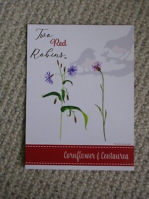 Conjunto De Dos Rojo Robins Corte Die 'Aciano & Centaurea  Nuevo • 4.64€