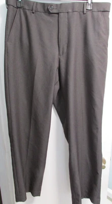 Men's 38x30 Dark Gray Poly Single Hook Dress Pants by ARROW - Image 1 of 4