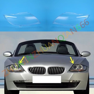 Carcasa de lente transparente de faros laterales + pegamento sellador para BMW Z4 E85 2004-2008 Foto 1 de 4