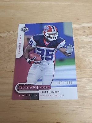 2005 Upper Deck NFL Foundations /399 Lionel Gates #107 Rookie RC Bills $$$ - Image 1 of 2