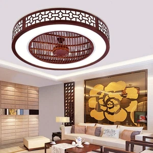 22'' Modern Ceiling Fan W/ Remote Control LED Light Flush Mount Chandelier Lamp - Picture 1 of 15