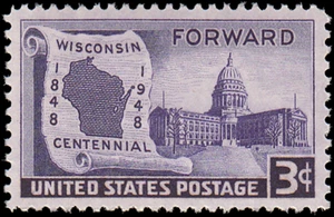 US Stamp #957 - 1948 3¢ Wisconsin Centennial, EzGrade™ VF/XF, MNH, OG - Picture 1 of 3