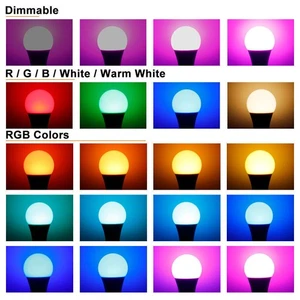 E27 RGB LED Light 16 Colour Changing Remote Controlled Bayonet Lamp 9W - Picture 1 of 10