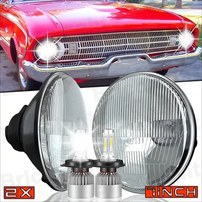 Faro LED redondo halo ojo de ángel para Ford Falcon sedán entrega 1961-65 2 piezas 7" Foto 1 de 4