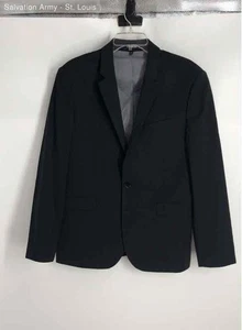 Express Mens Black Extra Slim Fit Wrinkle Resistant Stretch Suit Blazer Size 40S - Picture 1 of 7